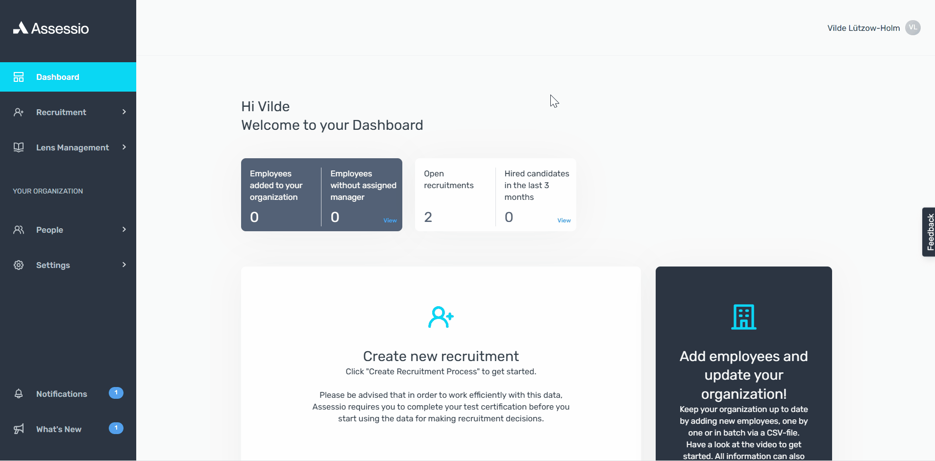 Add new person to platform AND to a recruitment project